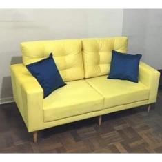 Imagem de Sofá 2 Lugares Nicolle Amarelo - Moveis Aguias