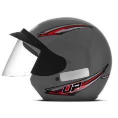 Imagem de Capacete Moto Aberto Mixs Up Masculino Feminino Com Viseira, PRATA, 56