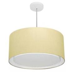 Imagem de Lustre Cilíndrico Duplo Md-4295 50x30cm Algodão Crú Bivolt