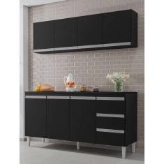 Imagem de Kit de Cozinha Andréia Balcão 160cm com Tampo Mdp e Aéreo - Ajl Móveis