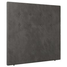 Imagem de Cabeceira Cama Box Casal Luana 140cm Veludo Cinza - Desk Design