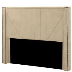 Imagem de Cabeceira Casal King Size Estofada Para Cama Box Toronto Veludo Cor Bege