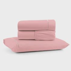 Imagem de Jogo de Lençol Solteiro Mirante 100% Algodão 3 Peças Salmão