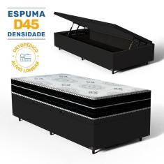 Imagem de Cama Box Baú com Colchão de Espuma D45 Pillow In Anjos OrtoConfort Solteiro 88cm