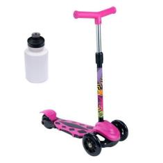 Imagem de Patinete Dm Toys Radical Power Rosa Até 40Kg E Garrafinha