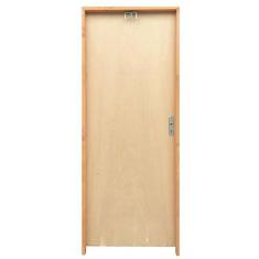 Imagem de Kit Porta De Madeira Semi-oca Lisa Rodam Mescla - Lado Esquer