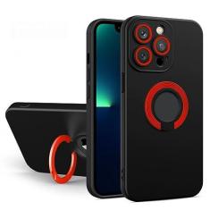 Imagem de Armor Silicone Contrast Ring Holder Phone Case For iPhone 14 13 11 12 ProMax XR XS Max Shockproof Non-slip Cover Hole Cases, T5, For iPhone 11 Pro