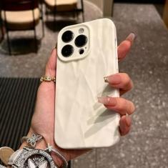 Imagem de Capa de telefone com padrão dobrável macio para iphone 11 12 13 14 15 pro max x xs xr max plus capa de silicone amortecedor doce, branca, para iphone x