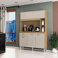 Imagem de Cozinha Ambiente Kit Duda 120 cm Damasco Off White - Poquema