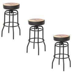 Imagem de Kit 3 Banquetas Texas Estampa Carro