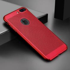 Imagem de Capa de telefone com dissipação de calor para iPhone 7 8 Plus Capa dura de malha para iPhone 12 13 14 11 Pro MINI X XS Max XR Capa respirável, vermelha, para iPhone X