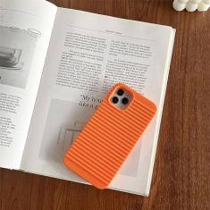 Imagem de Capa respirável Candy Color para iPhone 14 13 12 11 Pro Max 7 8 Plus X XR XS Max Capa à prova de choque com faixa de dissipação de calor, laranja, para iPhone 12pro Max