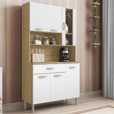 Imagem de Armário De Cozinha Compacta 6 Portas 1 Gaveta Golden - Freijó-supremo Freijó-supremo