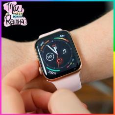 Imagem de Relógio Smartwatch Presente para a Mãe Preto Serie 9 Rosa Faz e Recebe