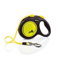 Imagem de Flexi Nova fita retrátil neon para coleira para cães de 40,6 cm, grande, preto/neon