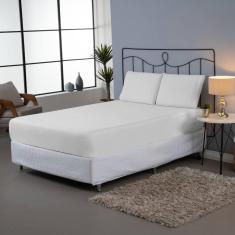 Imagem de Jogo Lençol King 3 Peças Percal 140 Fios Liso Algodão