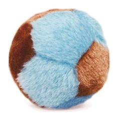 Imagem de Brinquedo para cachorro Bolinha de Pelúcia (Bola de pelúcia sonora ao apertar) Chalesco AzulMarrom