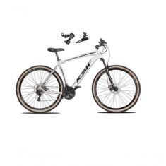 Imagem de Bicicleta Aro 29 Ksw Xlt Alumínio 24v Câmbios Shimano Garfo Suspensão Pneu Faixa Bege Branco 17