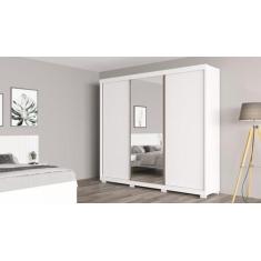Imagem de Guarda roupa casal new prime com espelho branco madeira  - village - V