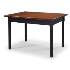 Imagem de Mesa Retangular 4 Lugares Em Madeira Maciça Mv Outlet Preto E Mel