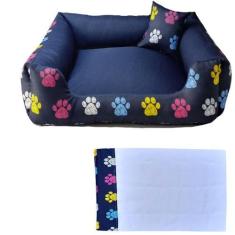 Imagem de Cama De Cachorro Médio Até 12 Kg Cama Pet+ Tapetinho Pra Xixi Lavável