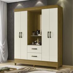 Imagem de Guarda Roupas 4 Portas 2 Gavetas Mobi Capelinha - Albatroz Móveis