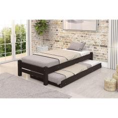 Imagem de Bicama de Solteiro Turca Madeira Maciça cor Tabaco