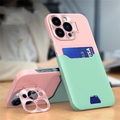 Imagem de Capa de suporte invisível para slot de cartão para iPhone 14 Pro Max 13 11 12 Pro Max 14 Plus Lente de metal Capa de proteção para câmera, T10, para iphone 14Pro Max