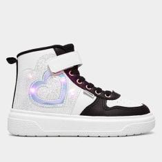 Imagem de Tênis Infantil Cano Médio Pampili Led Coração Menina-Feminino