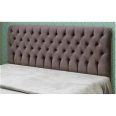 Imagem de Cabeceira Ametista Cama Queem 158cmX150cm Suede/Courino/Linho