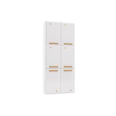 Imagem de Torre Quente De Cozinha Paneleiro Diamante Aço 6 Portas 70cm Branco - Telasul