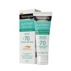 Imagem de Neutrogena Sun Fresh Protetor Solar Facial Para Pele Oleosa Derm Care Sem Cor FPS 70, 40g