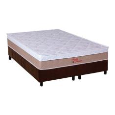 Imagem de Cama Box Queen: Colchão Ortopédico Orthoflex Foggia Premier + Base CRC Suede Brown(158x198)