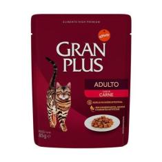 Imagem de Ração Úmida Granplus Gourmet Sachê Para Gatos Adultos Sabor Carne - 85