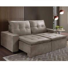 Imagem de Sofá Retrátil E Reclinável Wave 4 Lugares 250cm Estofart Marrom