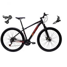 Imagem de Bicicleta Aro 29 Ksw Xlt Alumínio 24v Câmbios Shimano Garfo Suspensão - Preto/vermelho/laranja Tam.15