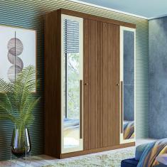Imagem de Guarda Roupa Solt 4 Portas Flex Com Esp Buriti Santos Andirá Jatoba/areia