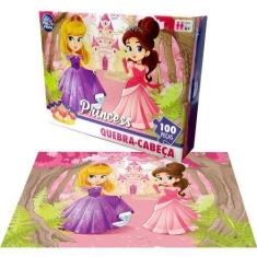 Imagem de Jogo Quebra Cabeça Infantil Meninas Princesas Premium 100 Peças - Pais