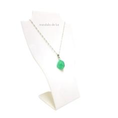 Imagem de Colar de Amazonita Pedra Natural Folheado a Prata - Cristal do Ano 2021