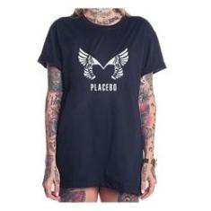 Imagem de Camiseta blusao feminina placebo logo