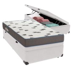 Imagem de Cama Box Solteiro com Bau Ortobom D33 Light Branco