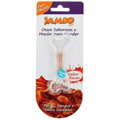 Imagem de Osso Silicone Boninho Pequeno Bacon Jambo para Cães