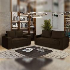 Imagem de Conjunto Sofá 2 e 3 Lugares Urban Suede/Marrom