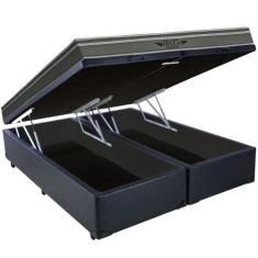 Imagem de Cama Box Baú King Bravus + Colchão Ibiza D33 Molas Superlastic 193X203