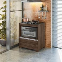 Imagem de Balcão para Cooktop 4 Bocas NT  3110 Notável Móveis Nogal Trend/Granito