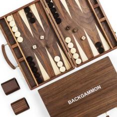 Imagem de Conjunto De Jogos De Tabuleiro De Gamão Ropoda Sapele Wood 38 Cm Com A