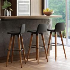 Imagem de Banqueta Alta Para Balcão de Cozinha Area Gourmet Reforçada Pé de Made