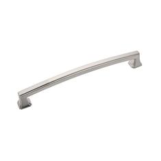 Imagem de Hickory Hardware Puxador de pontes de níquel acetinado P3236-SN, acabamento C/C de 192 mm, centro a centro