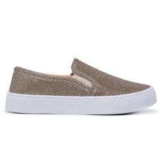 Imagem de Tênis Slip On Feminino Glitter Macio Confortável Estiloso-Feminino