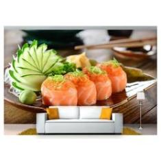 Imagem de Papel De Parede Rodízio Japonês Sashimi 3D Al205